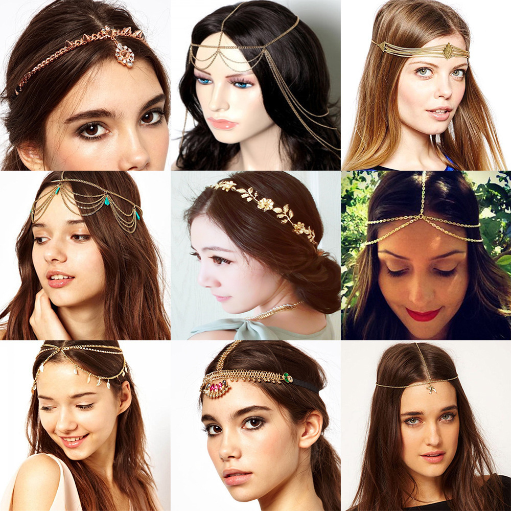Retro hair accessory with tassels pearl
