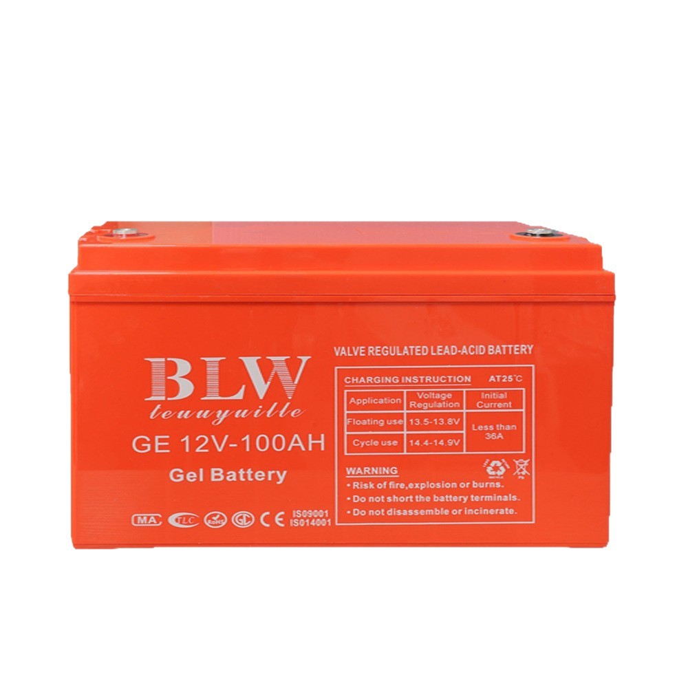 Batería de gel de alta tasa de descarga 12V100AH para almacenamiento de energía solar en centros de datos y alumbrado público.