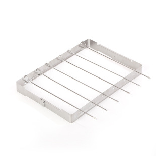 Amazon Stainless Steel Folding Skewer Grill Outdoor Simple Barbecue Grill Camping Bbq Meat Skewers Wholesale
