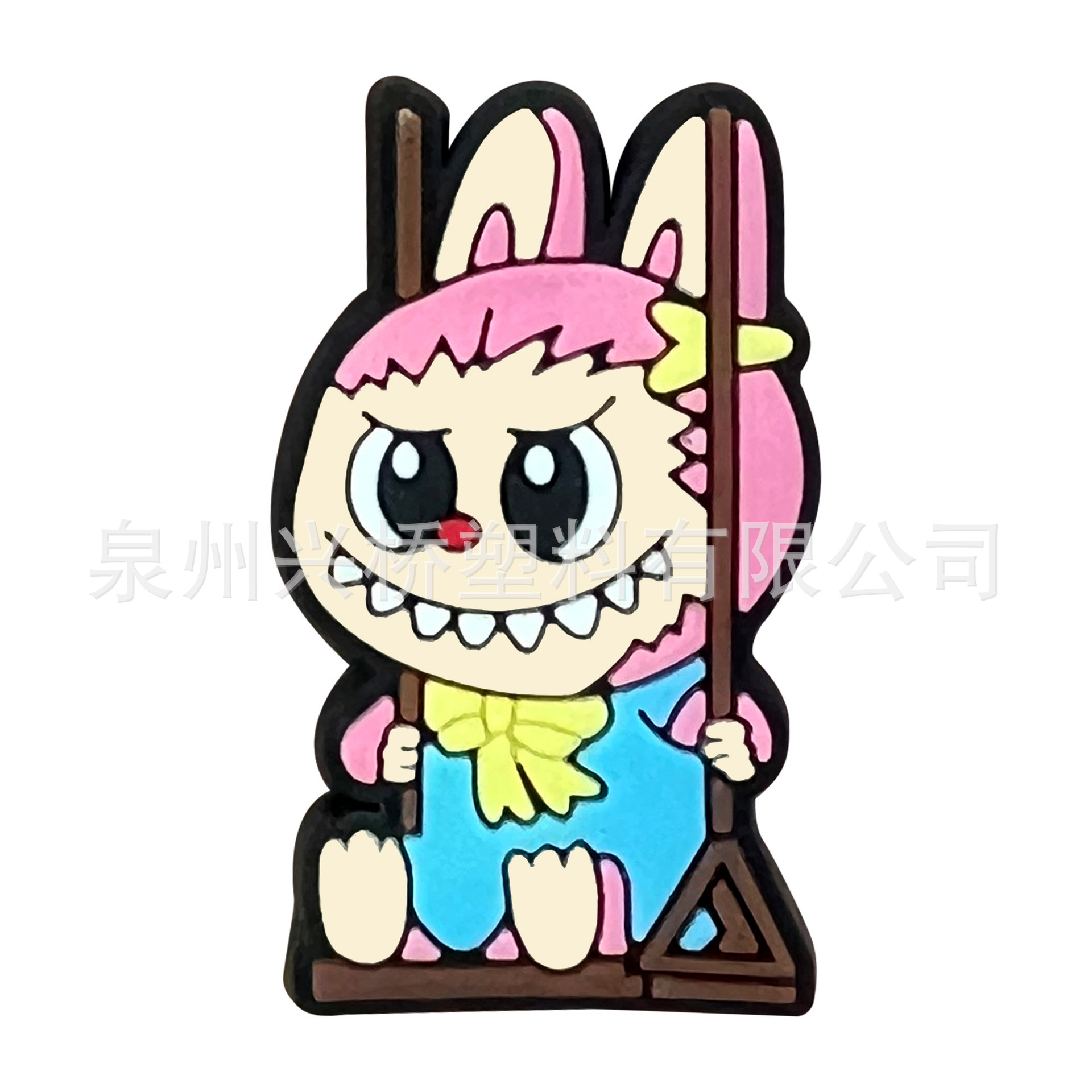 Labubu クロスボーダークロックス diy アクセサリーかわいい PVC ソフトゴム装飾バックル卸売クロックス靴アクセサリー