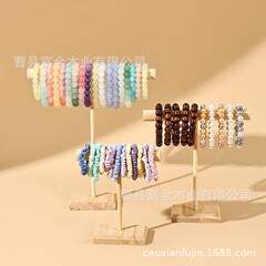 現物の実木の手串のブレスレットの展示棚の頭の縄の輪の装飾品の掛け棚の腕輪の陳列道具の生放送の屋台