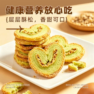 源头厂家蝴蝶酥混合装开心果扁桃仁蝴蝶酥10g/包抖音商超可代发