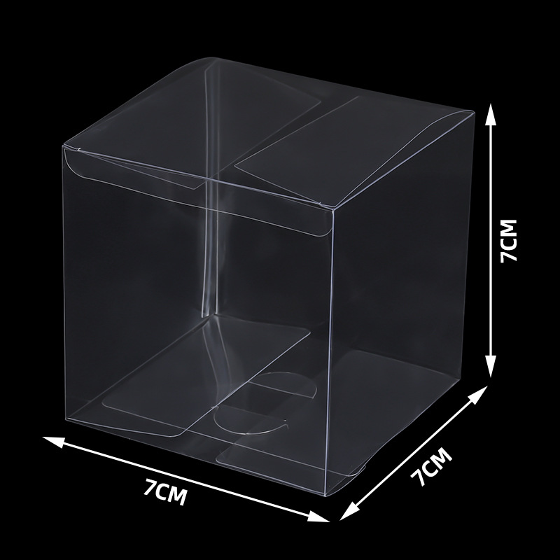 Caja plegable transparente PET caja de regalo caja de almacenamiento a prueba de polvo Embalaje cuadrado transparente de PVC al por mayor caja de embalaje de plástico creativo