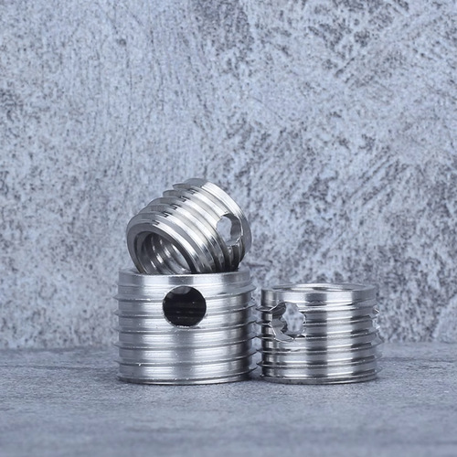 307/308 type stainless steel self-tapping screw sleeve thread protection sleeve three-hole carbon steel tooth sleeve repair screw stripped 