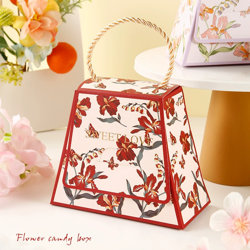 Коробка конфет высокого уровня в цветочном стиле Свадебная Подарочная коробка Сопровождающий подарок подружке невесты Маленькая Подарочная коробка Коробка конфет Пустая