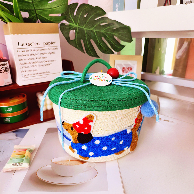 Children's linen bag, gift box, Birthday gift 4