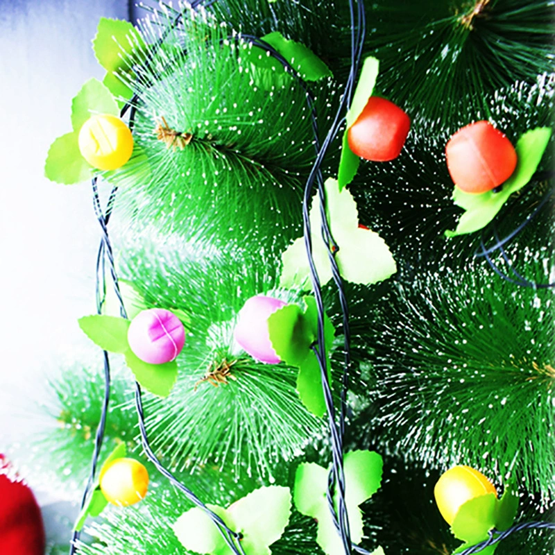 Новогодняя светодиодная гирлянда, световые нити Christmas Fruit Lights Apple Grape Plastic Light Strings Christmas Tree Decoration Pendant Lights