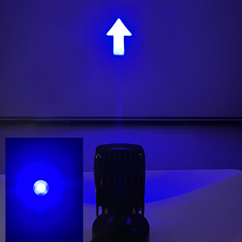 lámpara de advertencia industrial carretilla elevadora lámpara de advertencia de seguridad punta de flecha cuadrada patrón de lámpara de luz de grúa lámpara de luz roja y azul