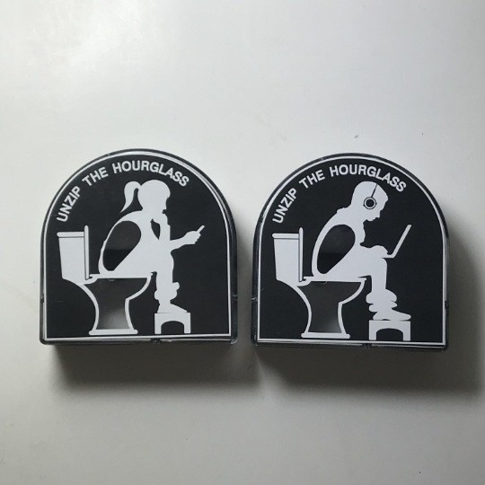 Nuevo Amazon transfronterizo reloj de arena inodoro de cinco minutos temporizador de modelado herramienta de descompresión