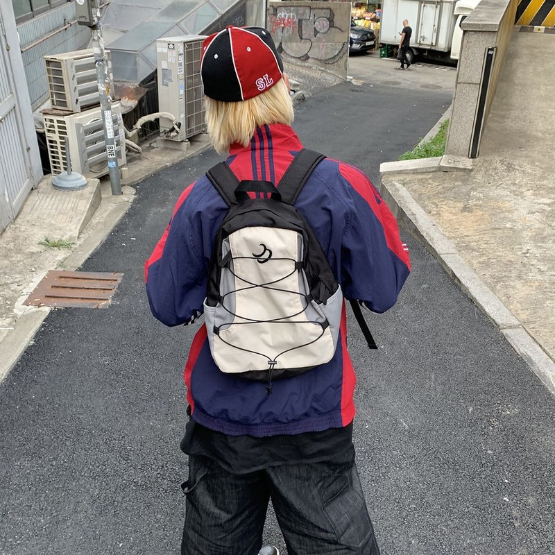 Mirenbuの魅力的な布の色合わせのリュックサックの登山スポーツの小包のアウトドア旅行のリュックサックは学生のカバンに行きます。|undefined