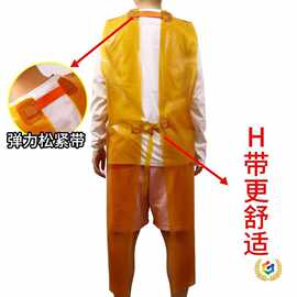 ◘双兜口袋球纹牛津披肩渔业水产菜场厨房屠宰围裙一件代发无袖防