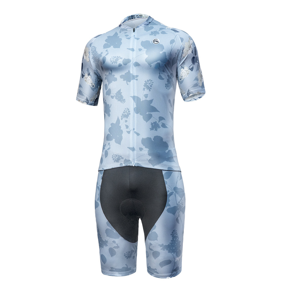 专业比赛短袖骑行服上衣短裤套装 男女夏季户外公路自行车服装备