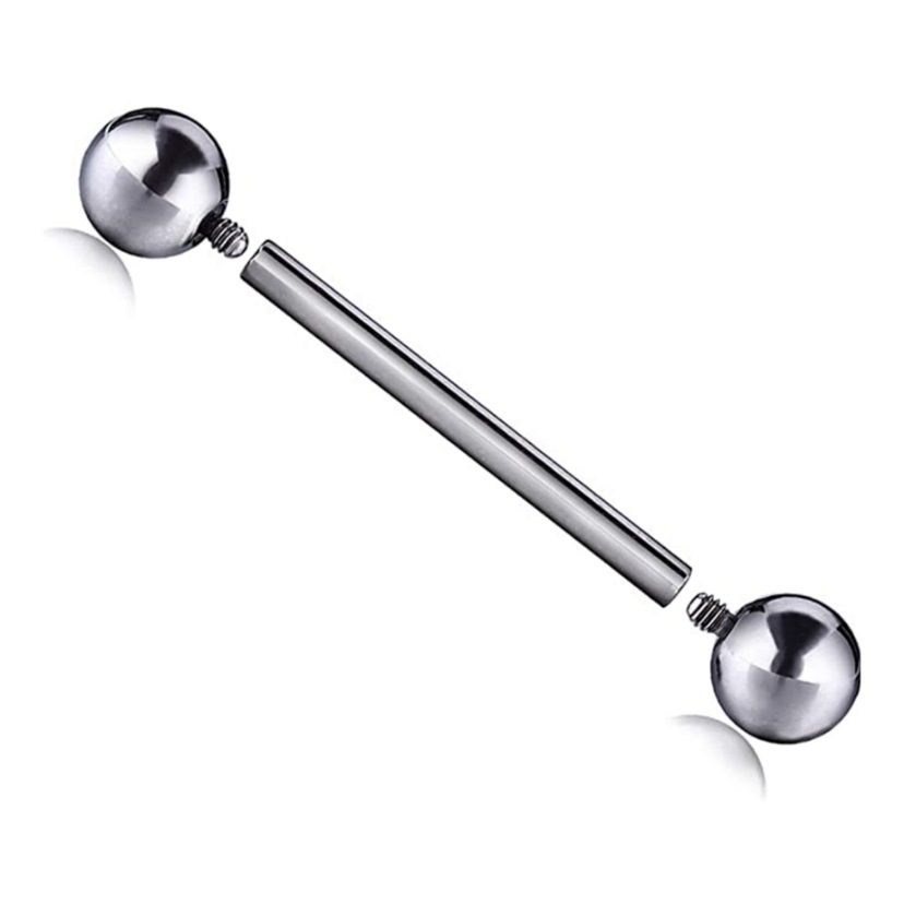 16G labret stud size and finish detail