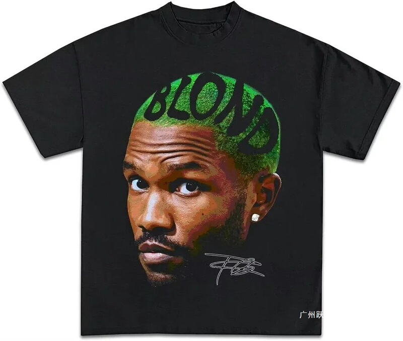 Frank Ocean Shirt Rap T-Shirt Concert Merch Blonde Album Cover Graphic T-Shirt Summer New Arrival