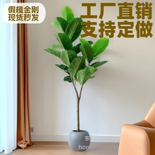 橡皮树仿真绿植客厅落地摆件室内大型仿生盆栽假植物装饰树仿真树