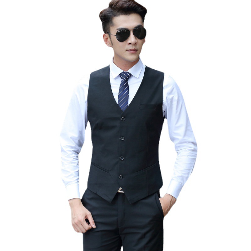 Grupo coro traje chaleco traje de tres piezas de los hombres hermanos Grupo vestido de graduación formal desgaste negro pajarita traje