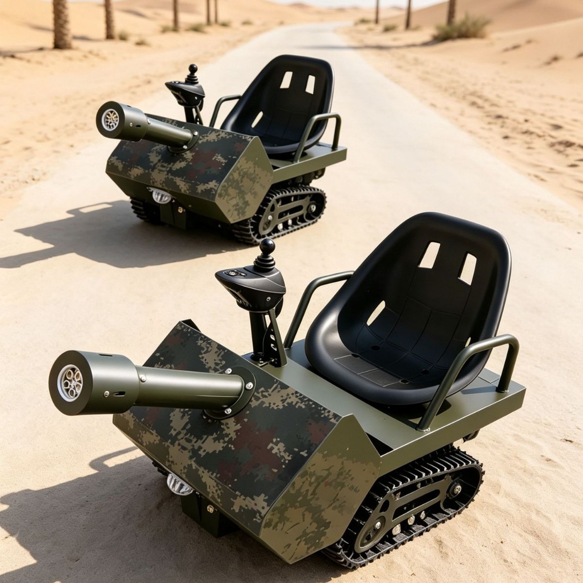 Uşaqlar üçün elektrikli mini-tank əyləncə maşını