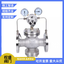 YK43F/X不锈钢304/铸钢先导活塞式气体减压阀/空气/氧气/氮气PN16