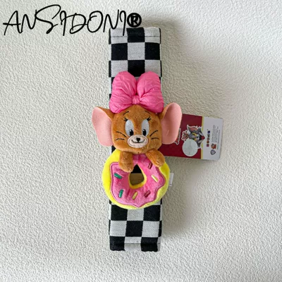 Advanced Cute Personality Decoration Car – Sürətlər qutusu və əl tormozu başlıqları - genuine-with-anti-counterfeiting-black-and-white-chess-plaid-shoulder-guard-rose-red-knot-donut-style-jerry-mouse-single