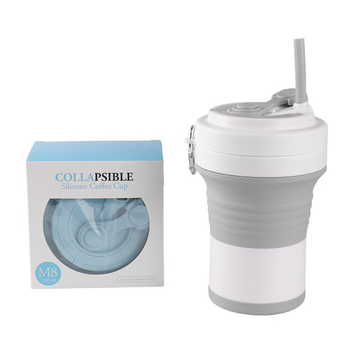 Silicone folding coffee cup, convenient sports travel telescopic cup, office casual cup, water cup customization