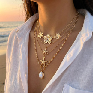 �W���羳necklace �ƷŮ����u�ȼٺ����L�B�����亣����4�l�b