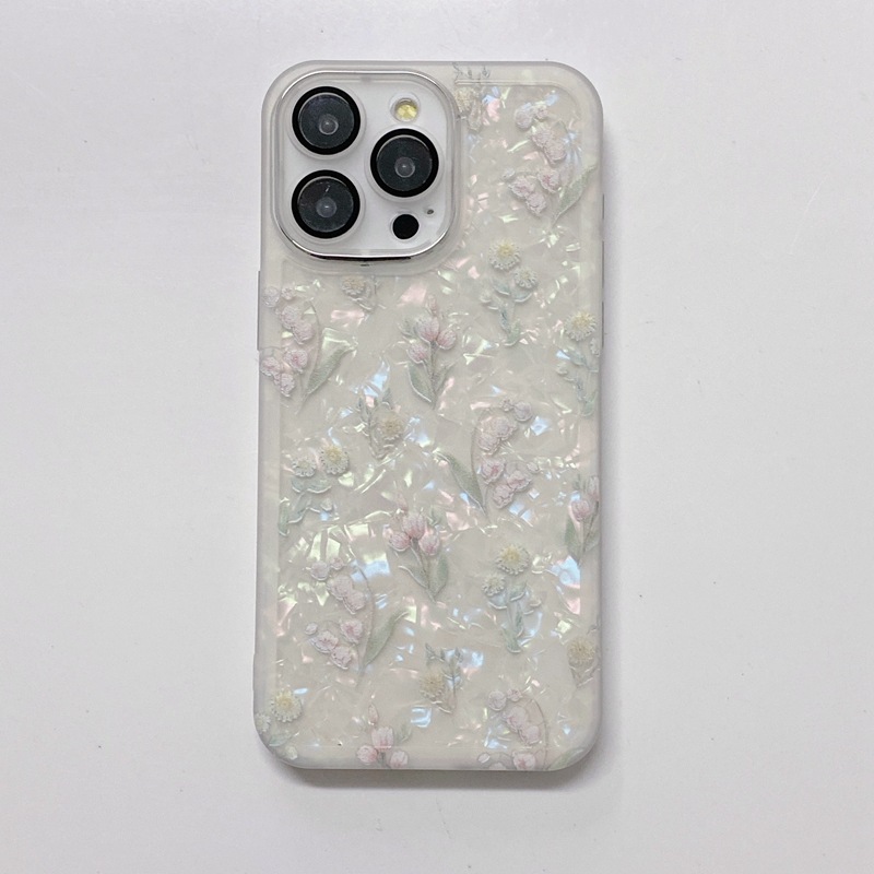 Protective Phone Case For IPhone 17 16 15 14 13 12 11 Pro Promax Plus 15 Phone Case 16promax Spring Summer Fresh 14 Floral Shell Pattern_voghion.com