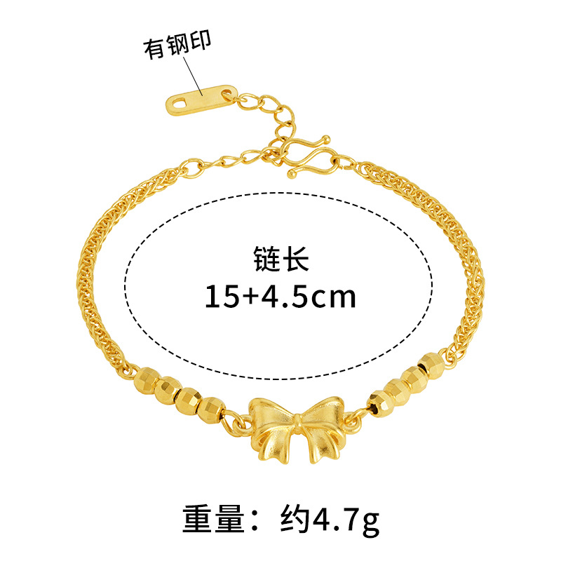 Vietnam oro pulsera arco ajustable fresco mujer dulce simple Internet celebridad mismo estilo no-desvanecimiento fábrica