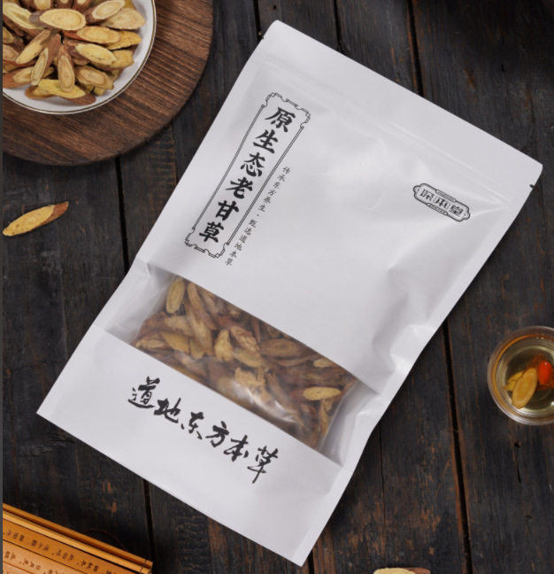 Dried Licorice Root Large Slices Gancao Pian Traditional Herbal Tea Ingredient 250g overview