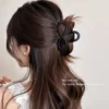 24# Frosted Black Butterfly Hair Catch [8cm]