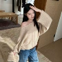 一字领松弛tomorrowann天丝毛衣