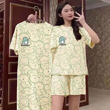 厂家直销睡衣新款套装女士春夏三件套加大码卡通家居服套装批发女
