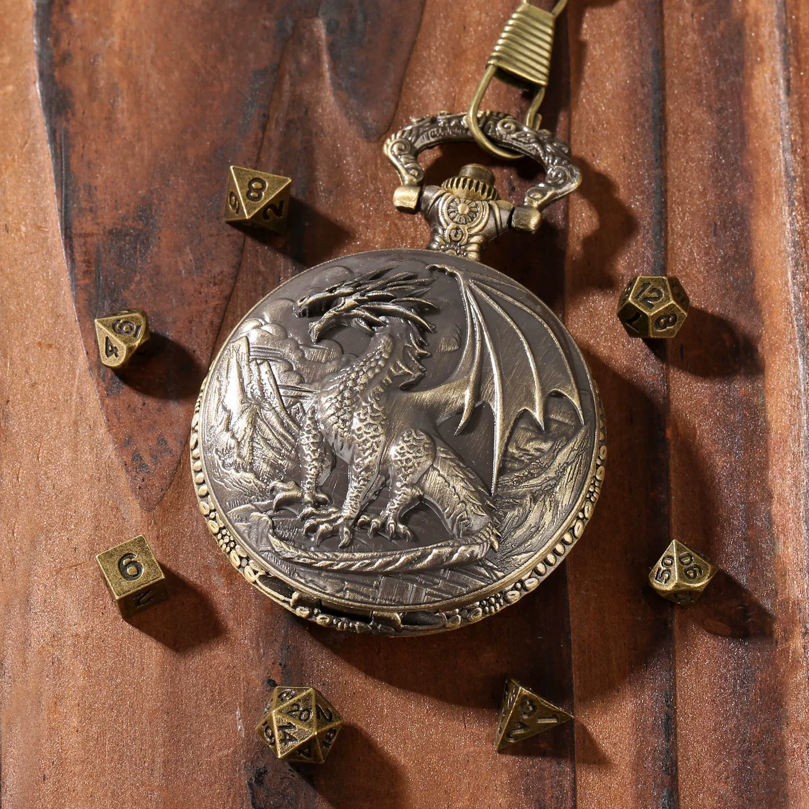 Кости (игральные), аксессуар, карманные часы, ретро объемный корпус