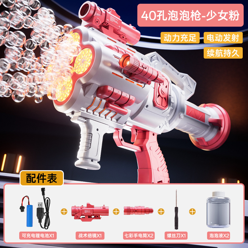 Nuevos juguetes de burbuja de red transfronterizos totalmente automáticos para niños y niñas con máquina de burbuja de mano no fugas eléctrica Gatlin