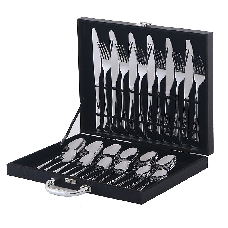 실버 블랙 나무 상자