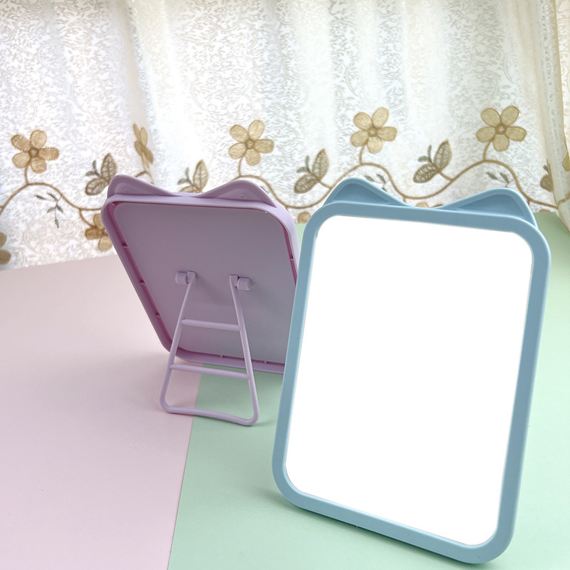 Espejo de escritorio, espejo cuadrado, espejo de maquillaje, espejo de modelado portátil, tienda de supermercado, regalos de suministro, pequeños regalos
