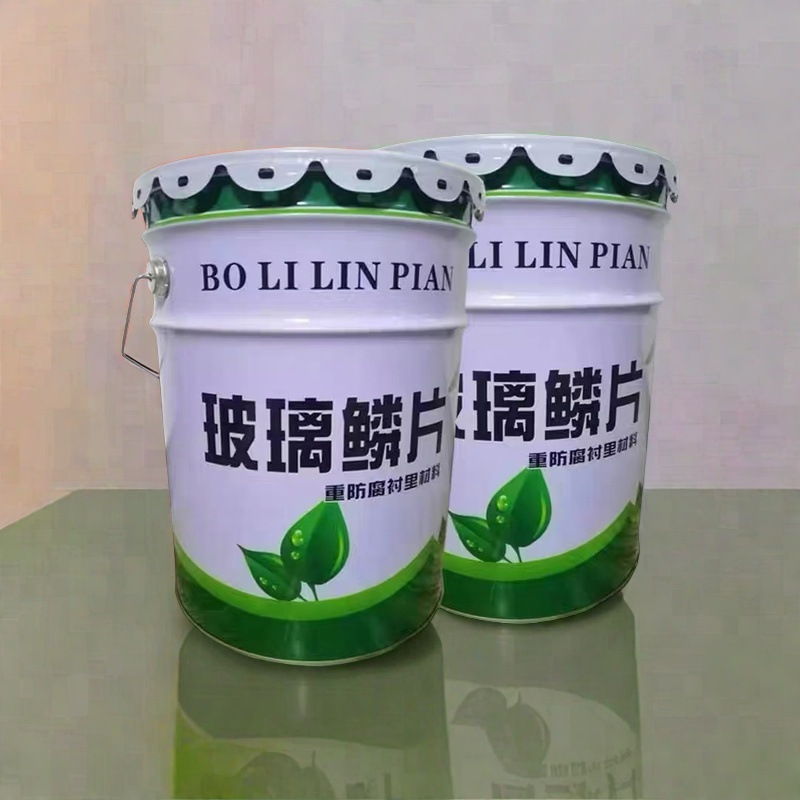 环氧玻璃鳞片防腐面漆烟囱管道储水池罐体耐酸碱涂料环氧玻璃钢漆