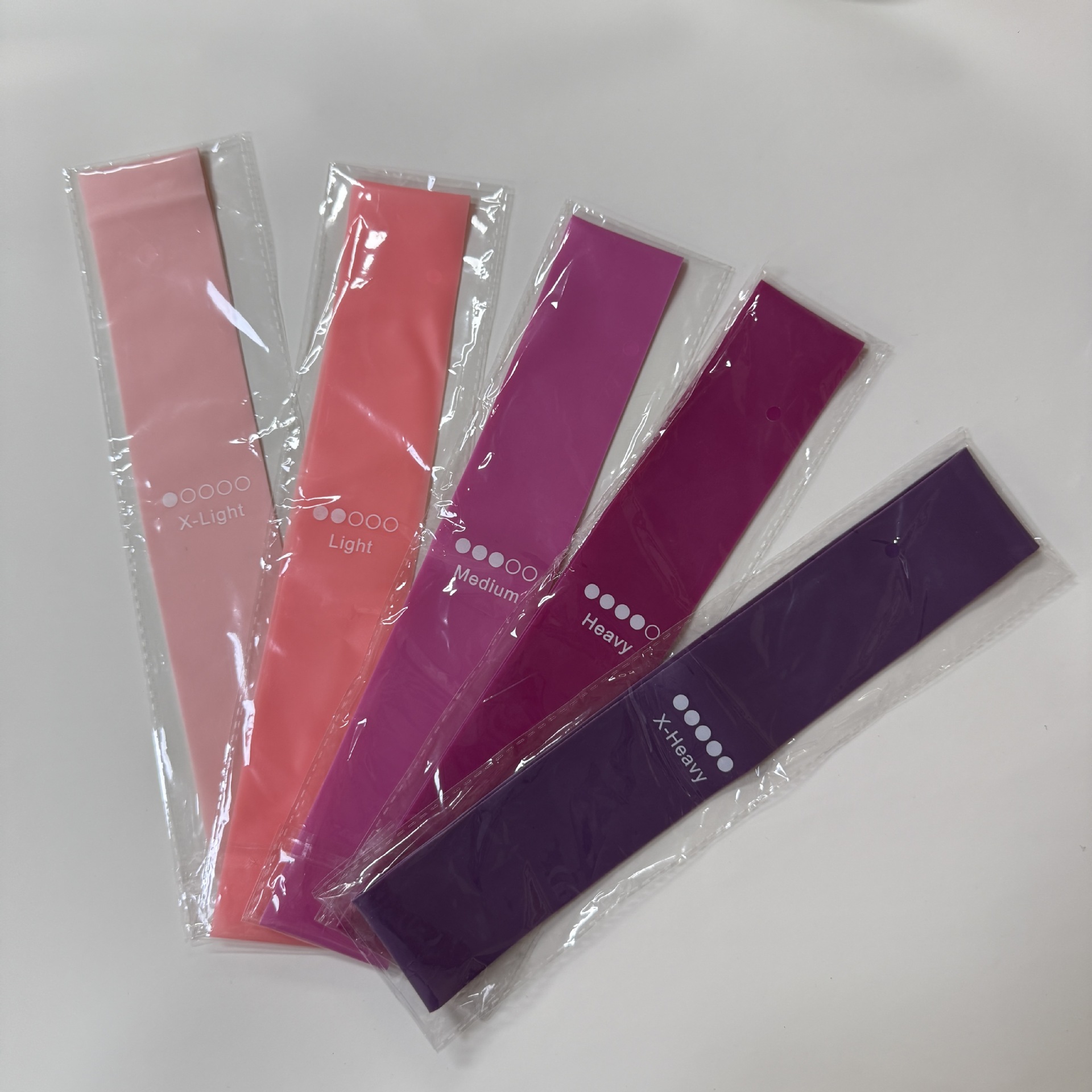 Gradient powder set with intensity scale