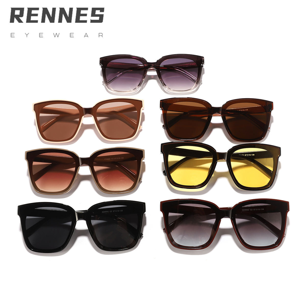 2024 nuevas gafas de sol simples con marco generoso retro transfronterizo