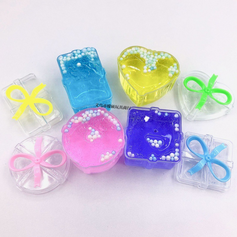 B pequeña caja de regalo espuma pegamento 20 en alta transparente cristal barro bonito regalo Delgado puesto buena venta al por mayor