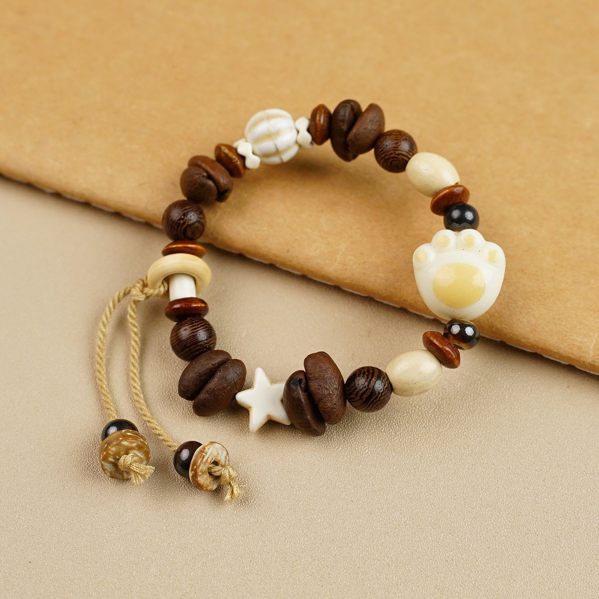 Jingdezhen pulsera de cerámica de verano mujer alta sensación galletas serie de gatos nicho diseño universal pulsera alta sensación