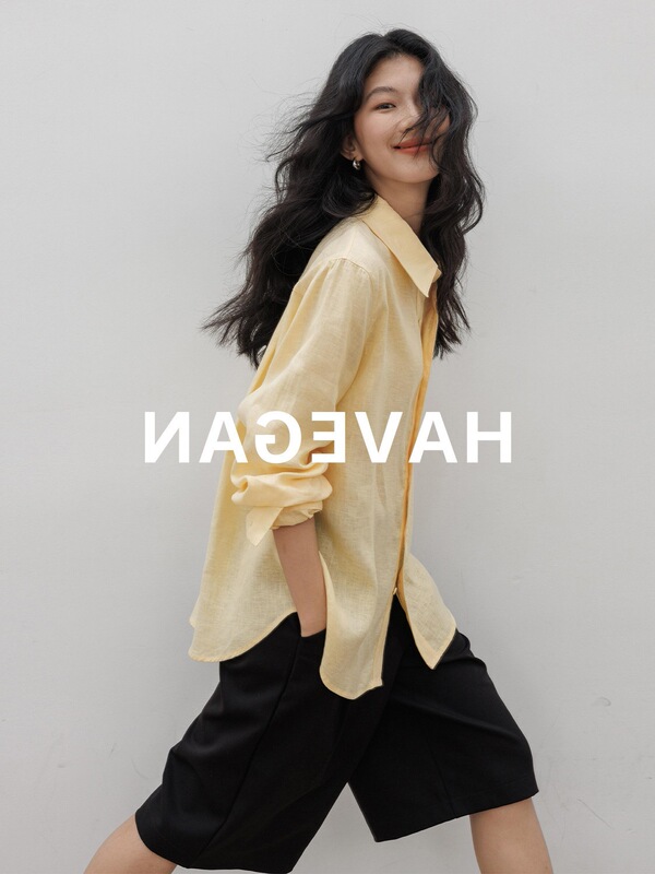 Havegan/100 Linen Loose Shirt for Women, Lazy Style, High-End Feel, Relaxed Temperament, Sun Protection Top Havegan/100 Linen Loose Shirt for Women, Lazy Style, High-End Feel, Relaxed Temperament, Sun Protection Top