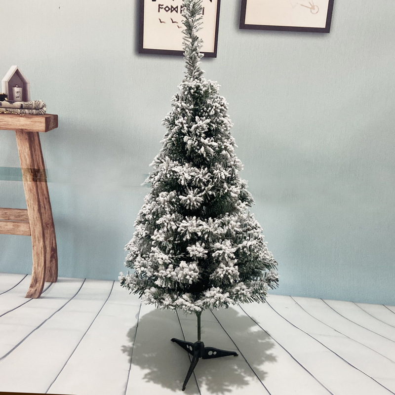 Navidad blanco nieve artificial de alto grado flocado nieve Pino árbol 1,5 m 2 m 3 M 4 m nieve Navidad flocado árbol