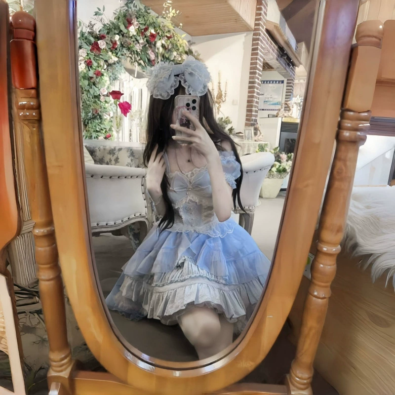 Платье Лолиты оригинального дизайна White Sugar Girl, платье на подтяжках jsk, летнее платье