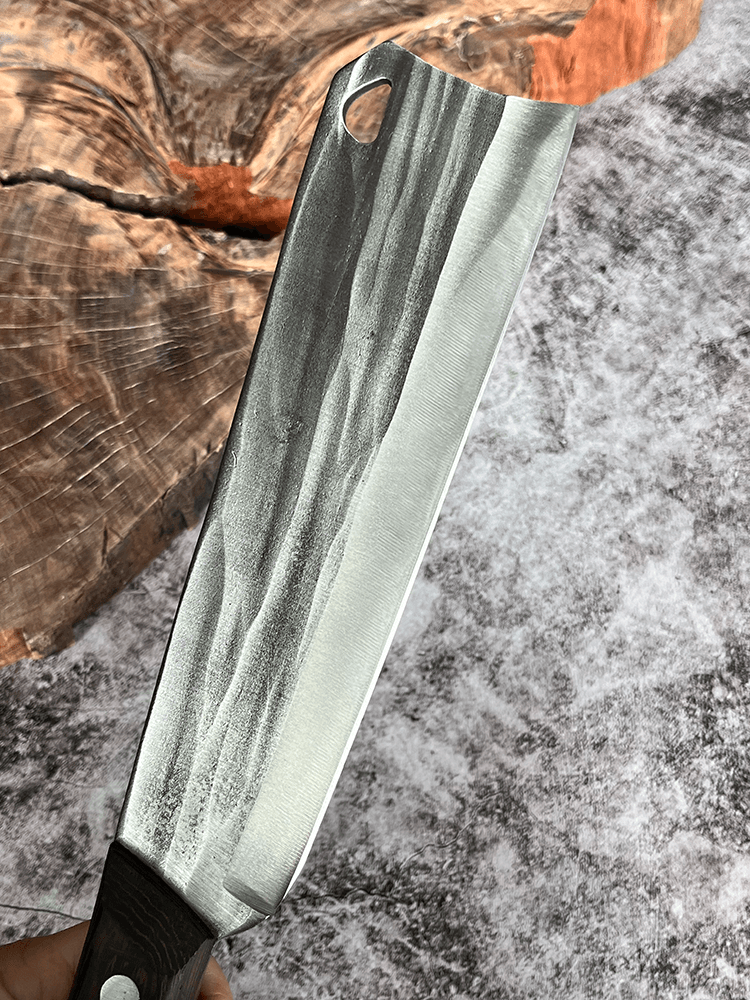 Cuchillo de leña forjado Cuchillo de leña portátil doméstico Cuchillo de leña agrícola Camping Cortar árboles Cortar bambú Despejar barricadas Cuchillo multiusos
