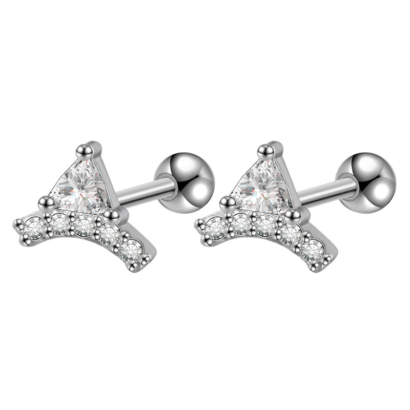 2022 New High-Grade Ear Bone Stud Micro-Set Earrings Ins Internet Celebrity Versatile Exquisite Earrings Wholesale detail image 18