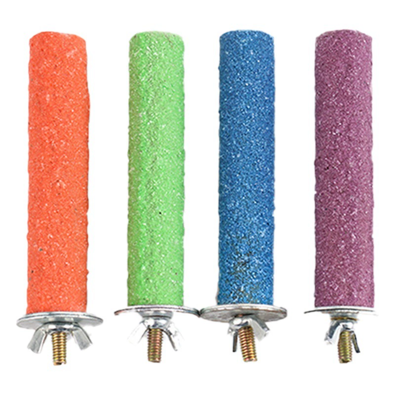 Птица со шлифовальным когтем Стержень станция для попугаев Стержень скраб Стержень винт фиксированный Bird Bar Аксессуары для птичьей клетки Белка шлифовальный рот Стержень