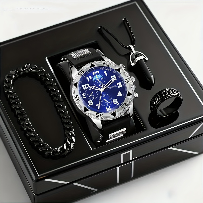 Manufacturer Wholesale Cross-Border Men's Silicone Watches, Business Casual Trendy Quartz Watch Sets, Dropshipping Available, Pictures Available Manufacturer Wholesale Cross-Border Men's Silicone Watches, Business Casual Trendy Quartz Watch Sets, Dropshipping Available, Pictures Available