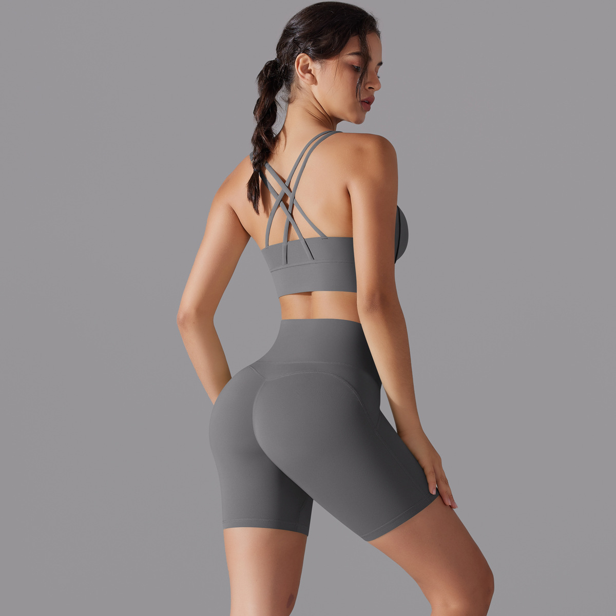 Nuevo sin pantalones interiores, tres puntos, ropa interior deportiva cruzada, ropa interior de fitness, ropa de yoga