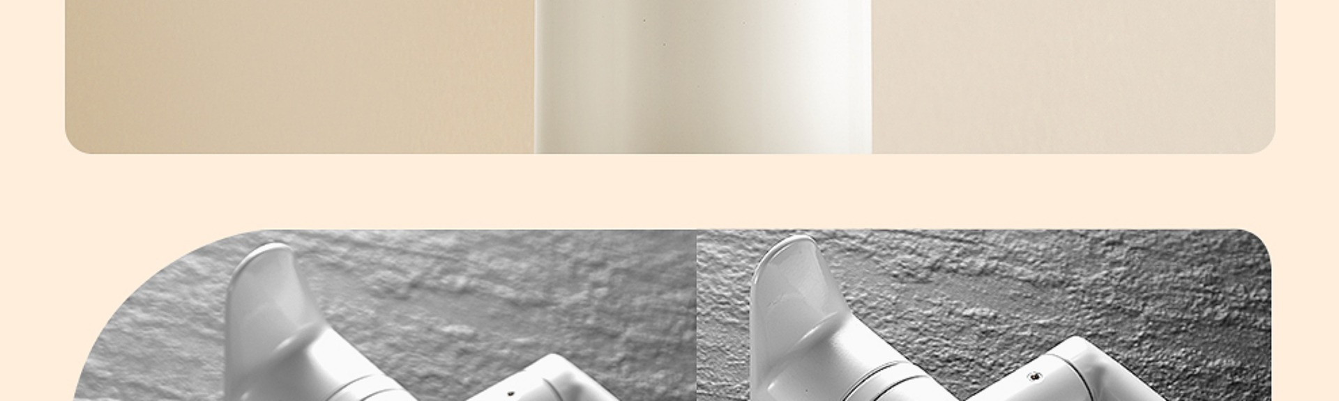 Cream white bathroom washbasin faucet, bathroom washbasin and basin, all-copper cold and hot universal mechanical arm undefined