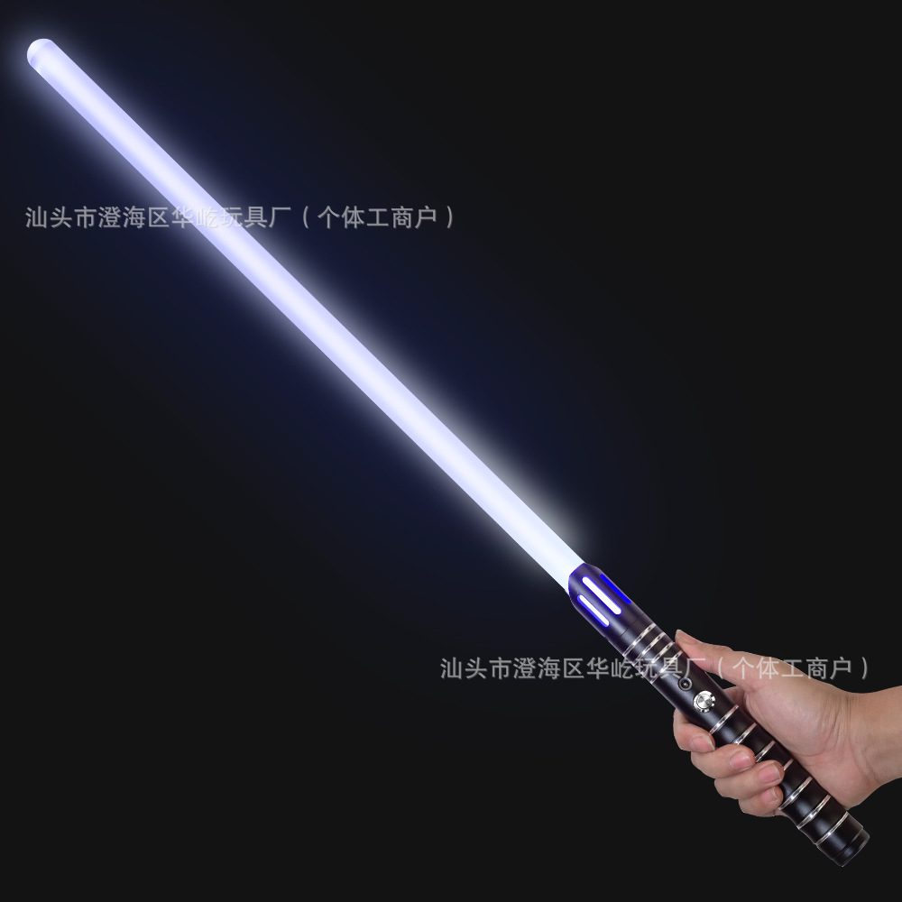 Metal Lightsaber transformación emisor de luz dos en uno 14 colores mudo de los niños puestos jugando palillo luminoso palo pelo juguetes al por mayor